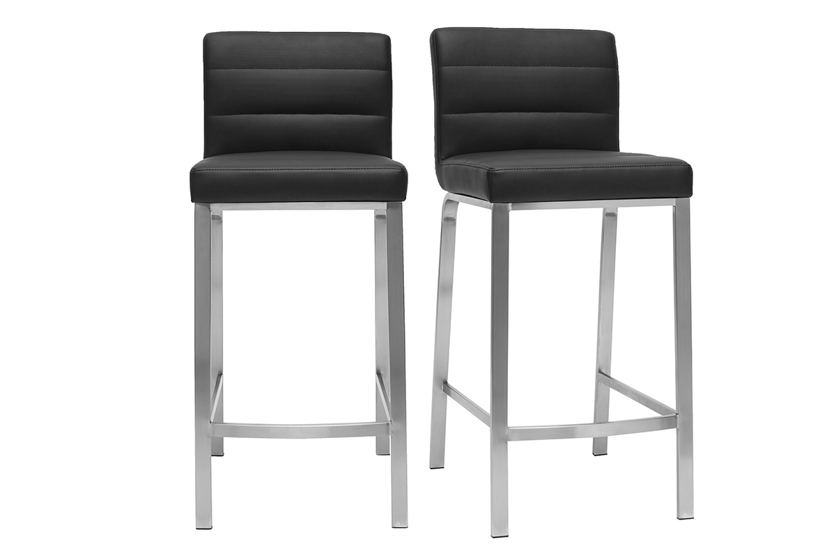 Taburetes de bar modernos negros 66 cm TOMY