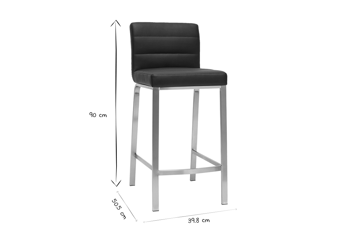 Taburetes de bar modernos negros 66 cm TOMY