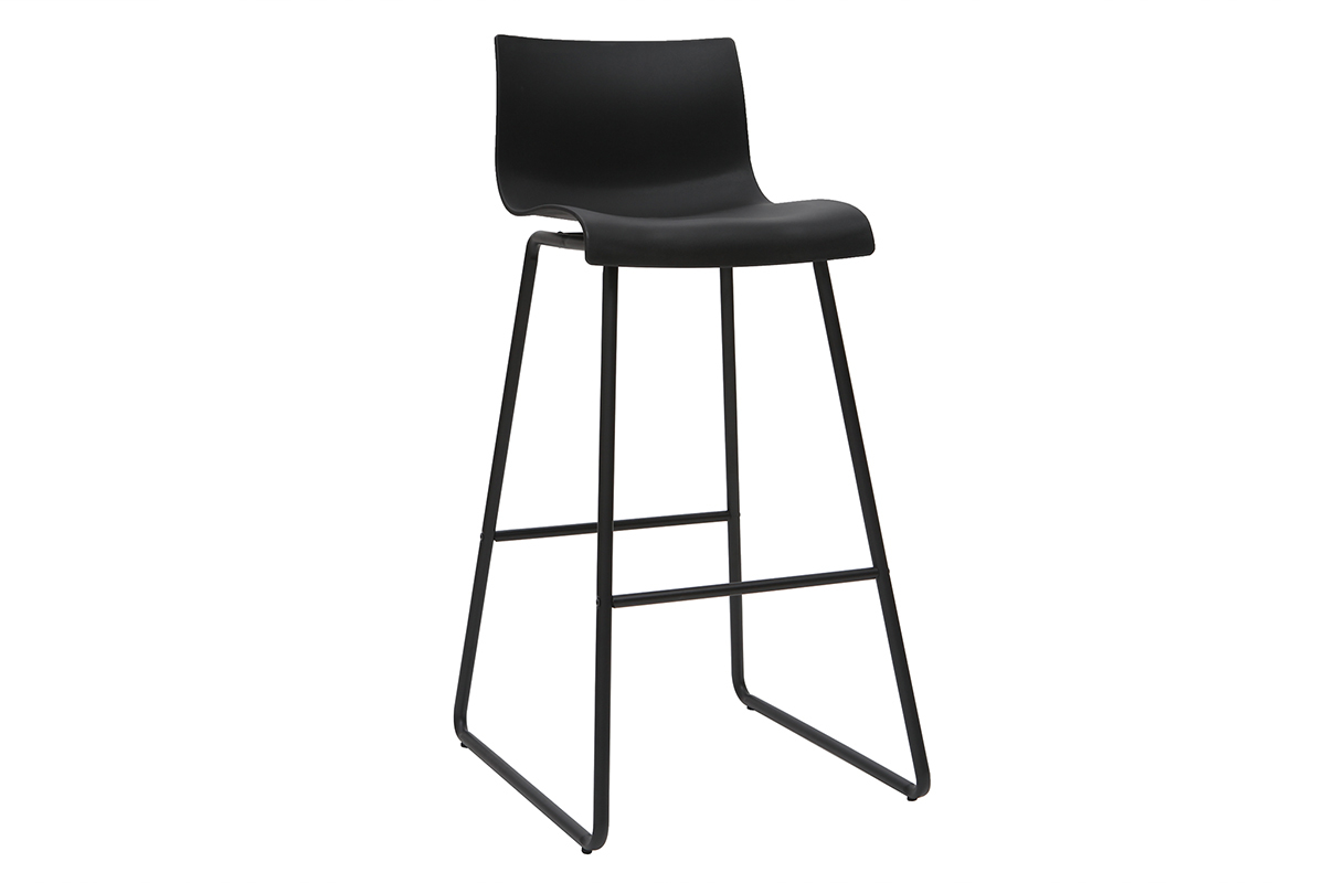 Taburetes de bar modernos negros 76 cm (lote de 2) ONA