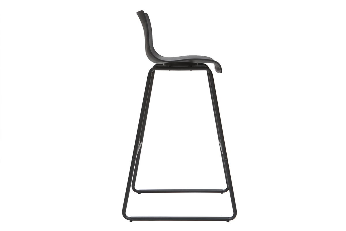 Taburetes de bar modernos negros 76 cm (lote de 2) ONA