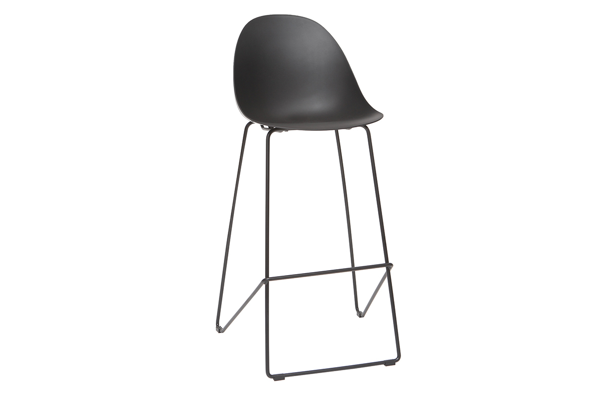 Taburetes de bar modernos negros 77 cm (lote de 2) CONCHA