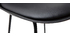 Taburetes de bar modernos negros patas metal 65 cm (lote de 2) FRANZ