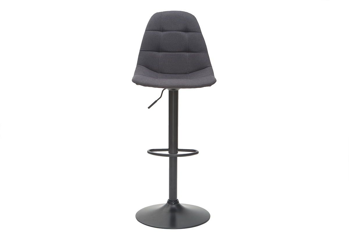 Taburetes de bar modernos regulables gris oscuro (lote de 2) COX