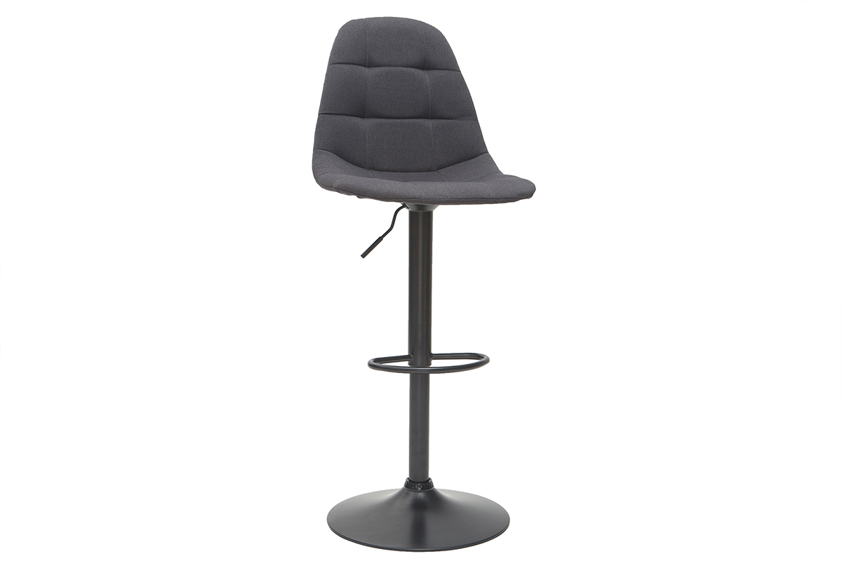 Taburetes de bar modernos regulables gris oscuro (lote de 2) COX