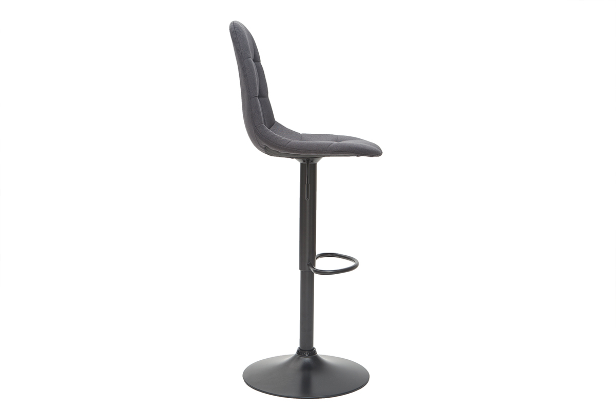 Taburetes de bar modernos regulables gris oscuro (lote de 2) COX