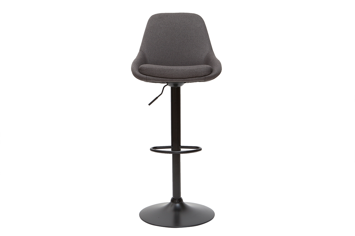 Taburetes de bar modernos regulables gris oscuro (lote de 2) HOLO