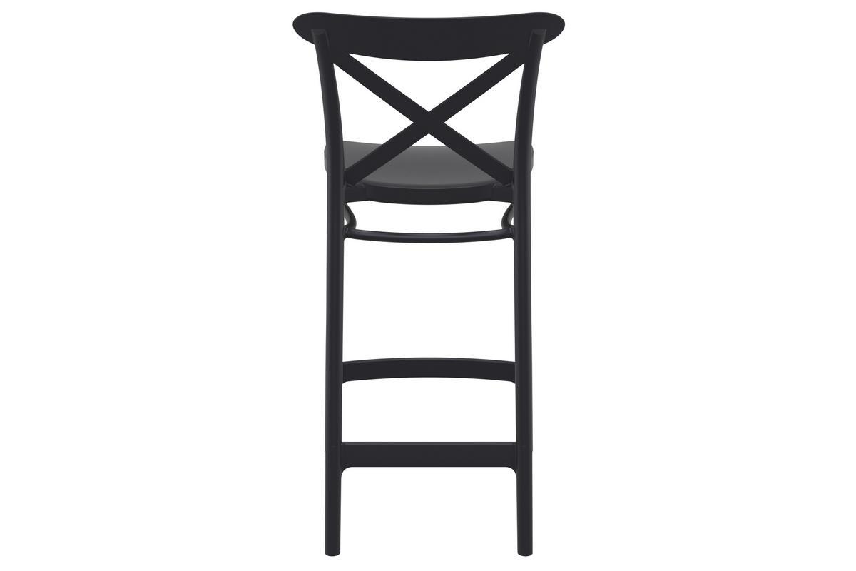 Taburetes de bar negros A65 cm interior / exterior (lote de 4) GERMAIN