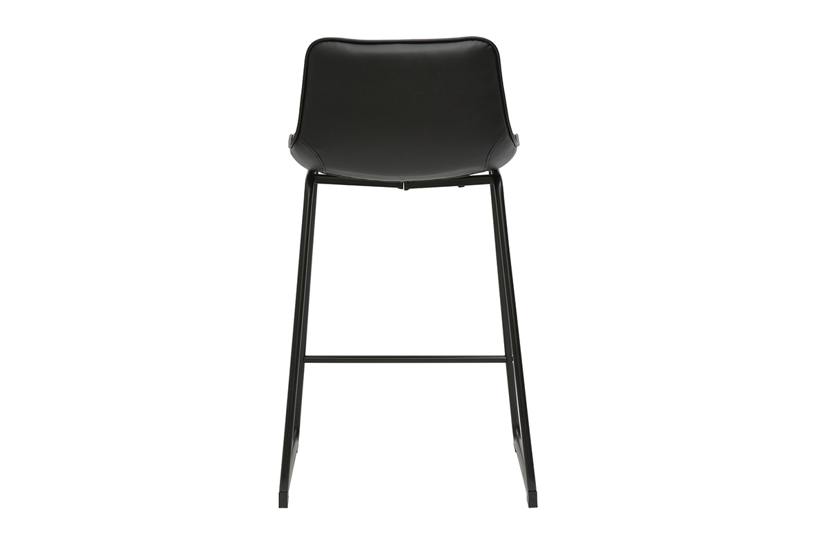 Taburetes de bar negros y metal H65 cm (lote de 2) BOOST