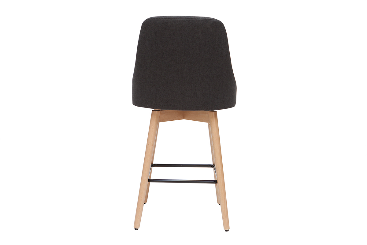 Taburetes de bar nrdicos giratorios gris oscuro A65 cm (lote de 2) HASTA