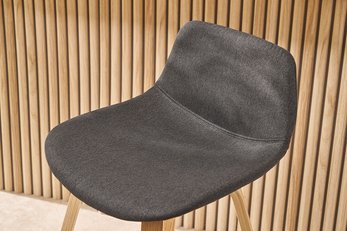 Taburetes de bar nrdicos gris oscuro A65 cm (lote de 2) NONIE