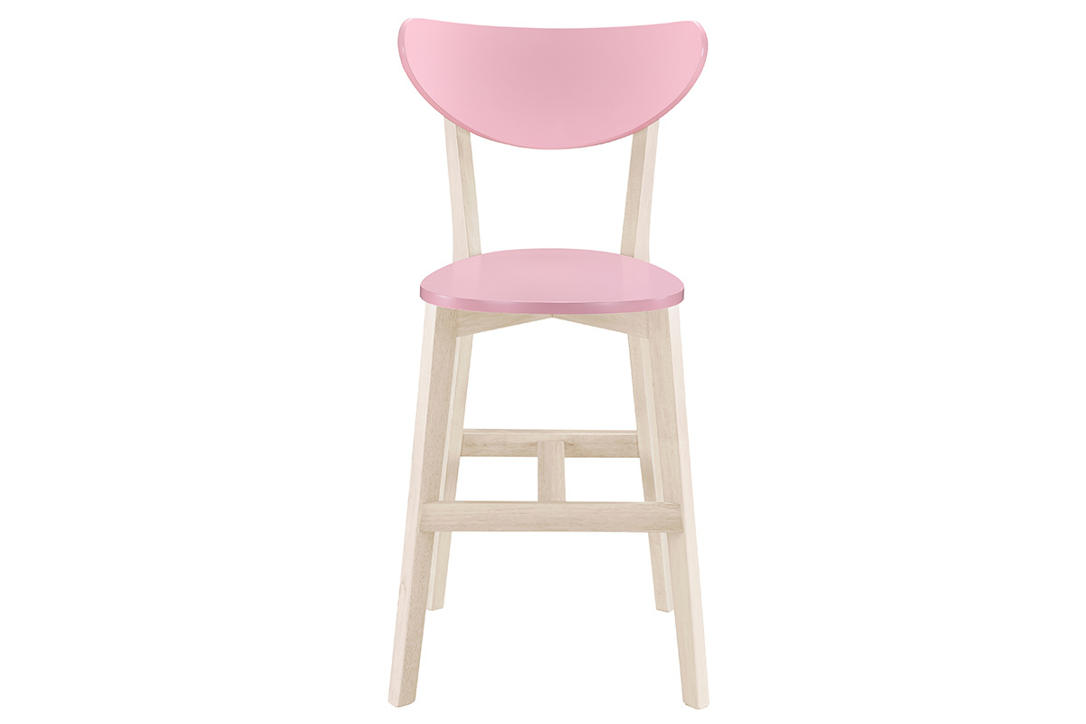 Taburetes de bar nrdicos rosa 65 cm (lote de 2) LEENA