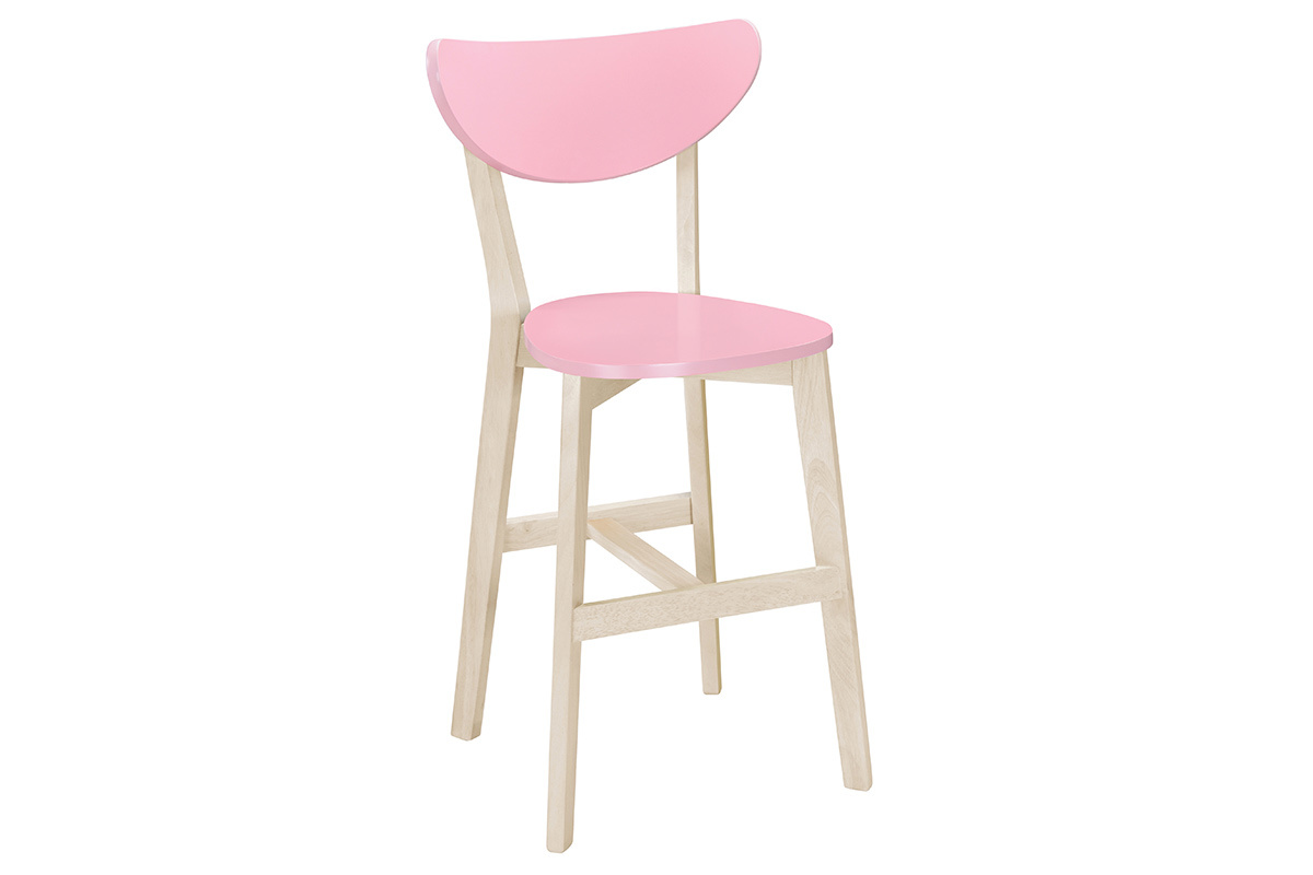 Taburetes de bar nrdicos rosa 65 cm (lote de 2) LEENA