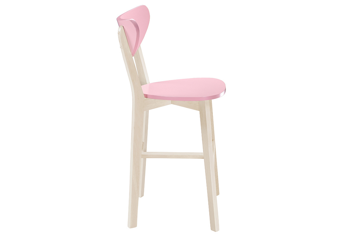 Taburetes de bar nrdicos rosa 65 cm (lote de 2) LEENA