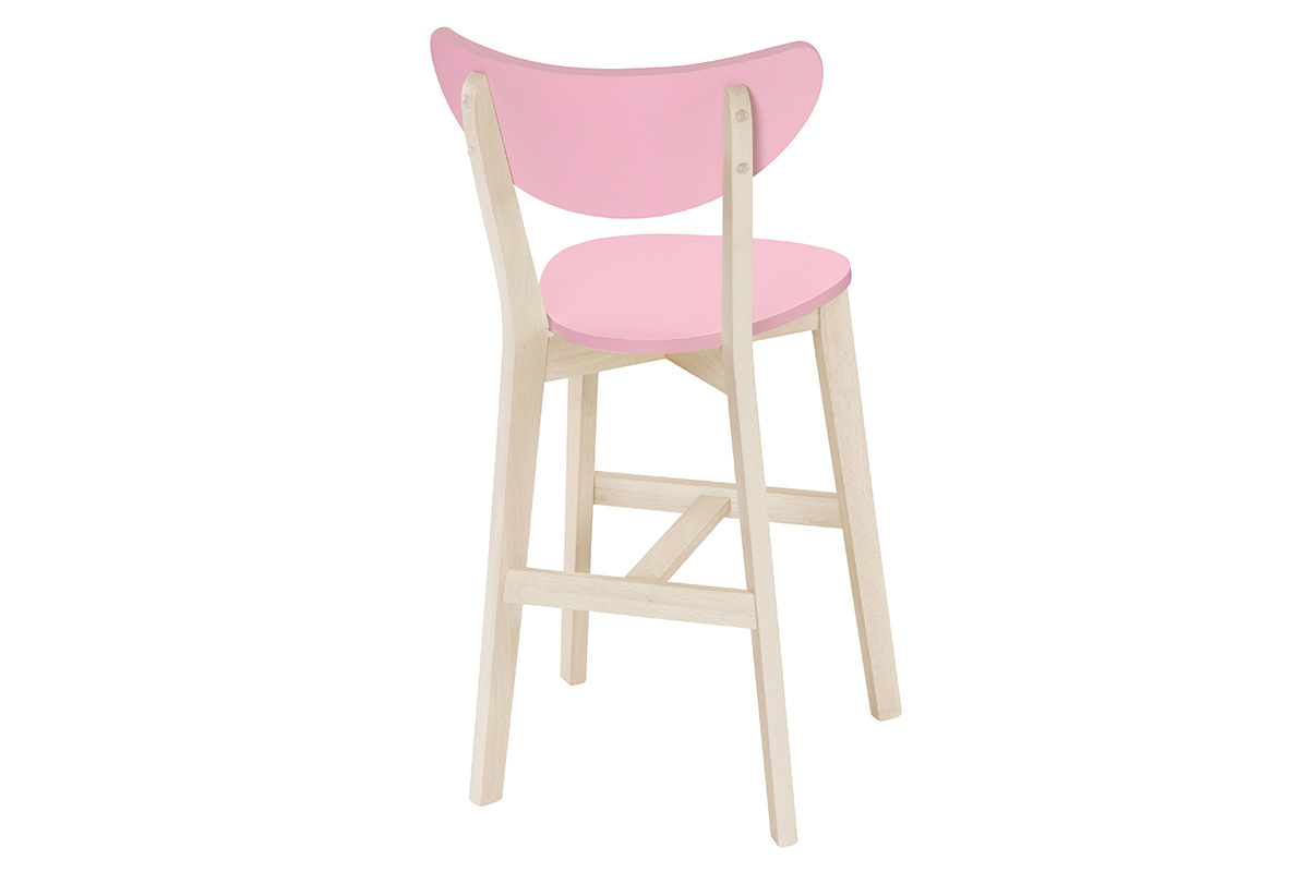 Taburetes de bar nrdicos rosa 65 cm (lote de 2) LEENA
