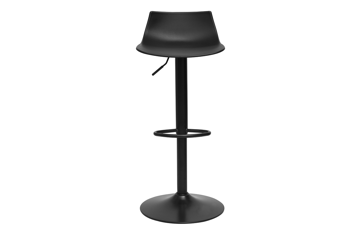 Taburetes de bar regulables en diseo negro (juego de 2) KELLY