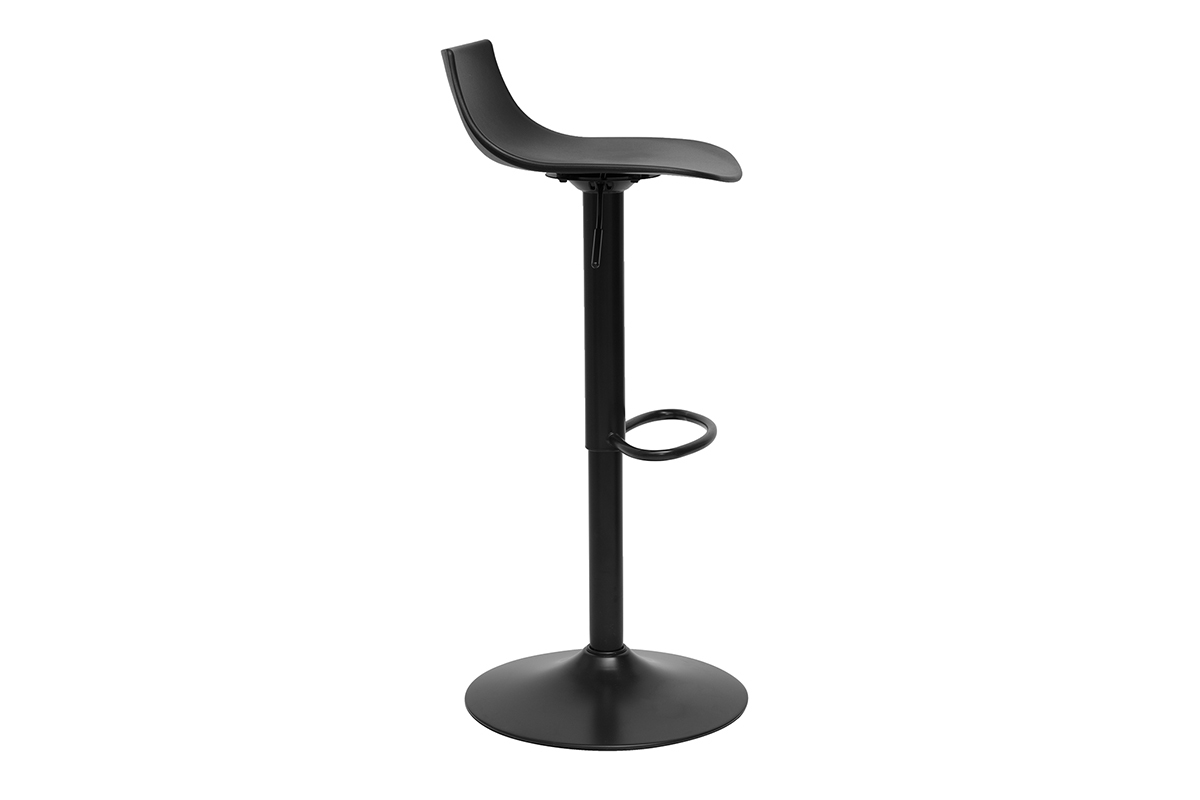 Taburetes de bar regulables en diseo negro (juego de 2) KELLY