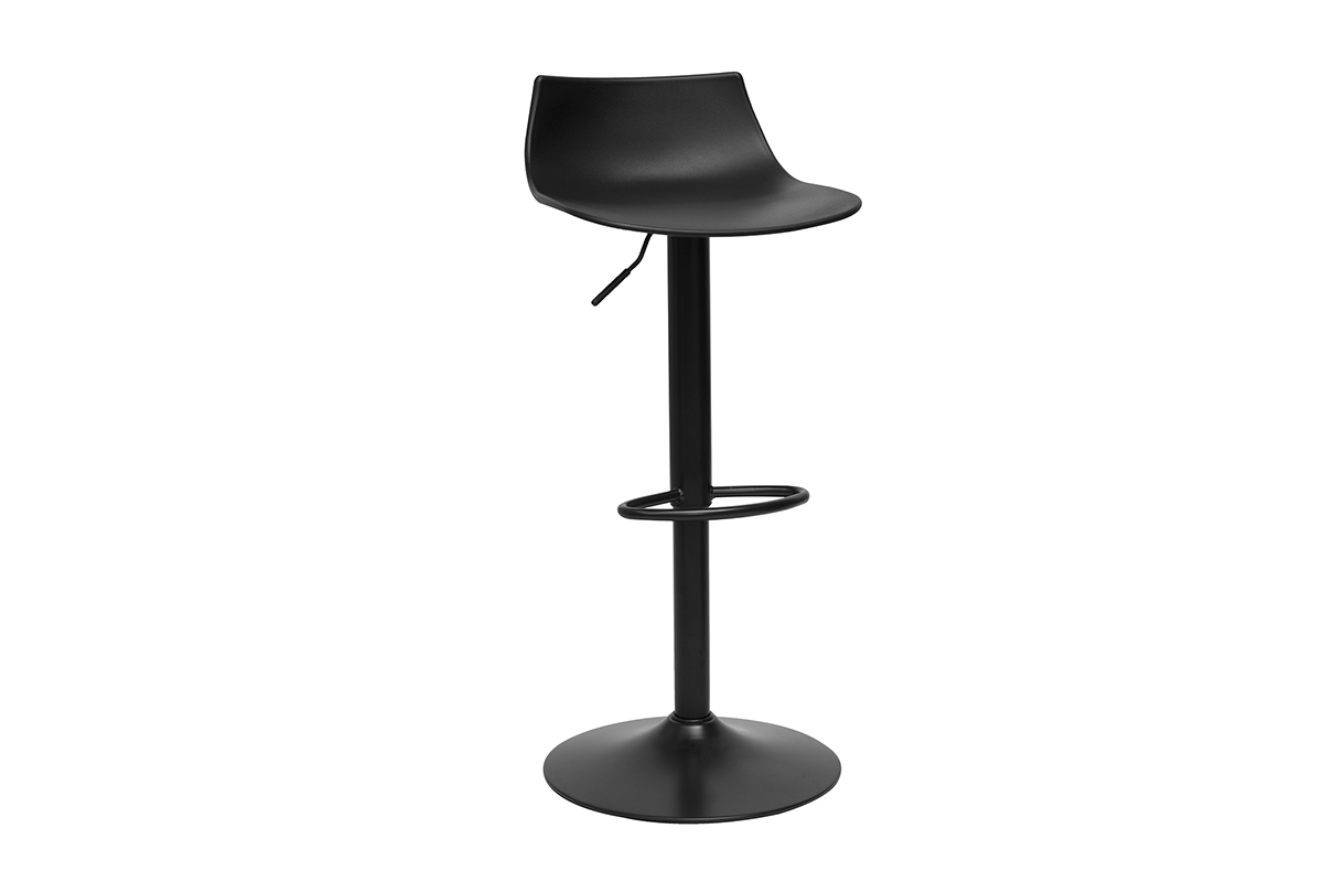 Taburetes de bar regulables en diseo negro (juego de 2) KELLY