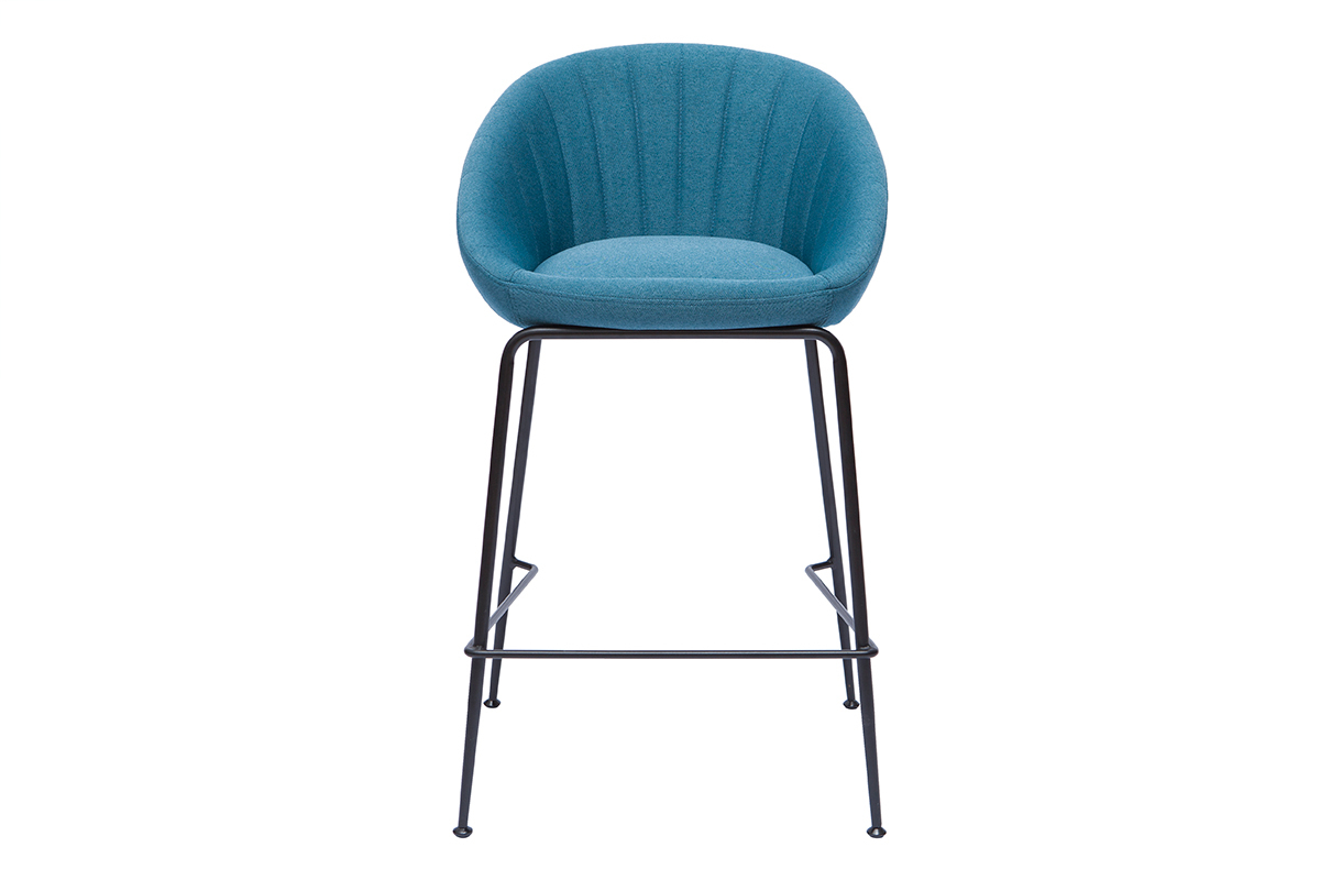 Taburetes de bar tejido azul petrleo 65 cm (lote de 2) SHERU