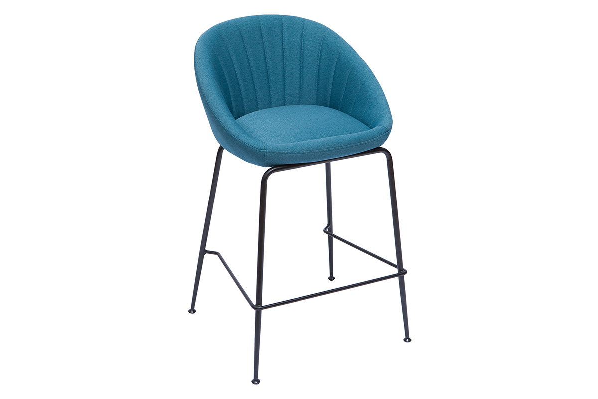 Taburetes de bar tejido azul petrleo 65 cm (lote de 2) SHERU