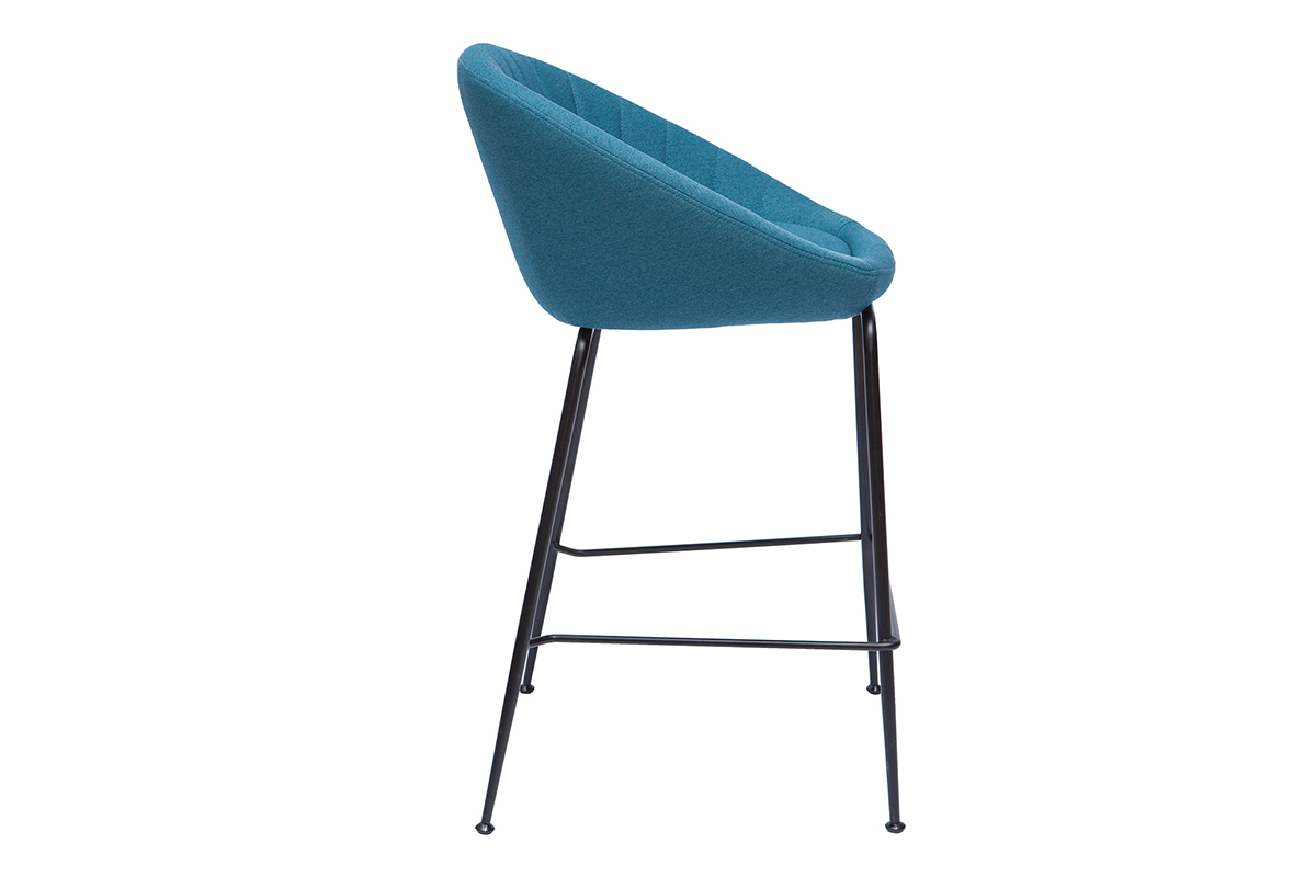 Taburetes de bar tejido azul petrleo 65 cm (lote de 2) SHERU