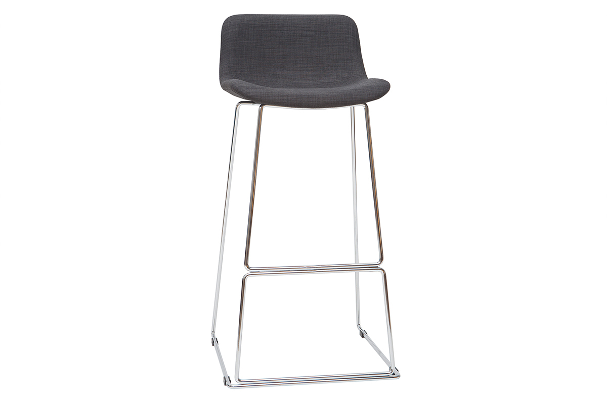 Taburetes de bar tejido gris 75 cm (lote de 2) PALIKAO