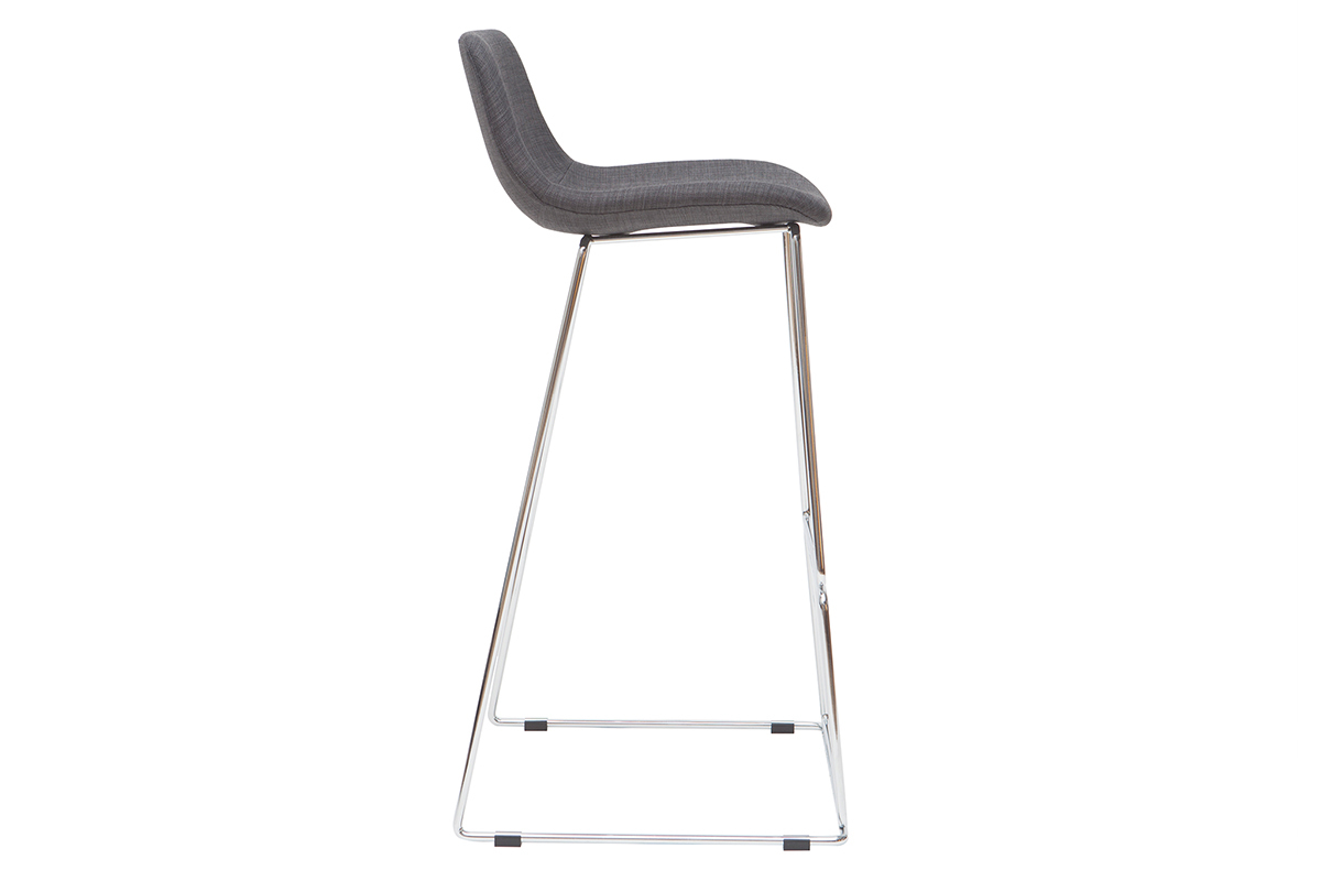 Taburetes de bar tejido gris 75 cm (lote de 2) PALIKAO