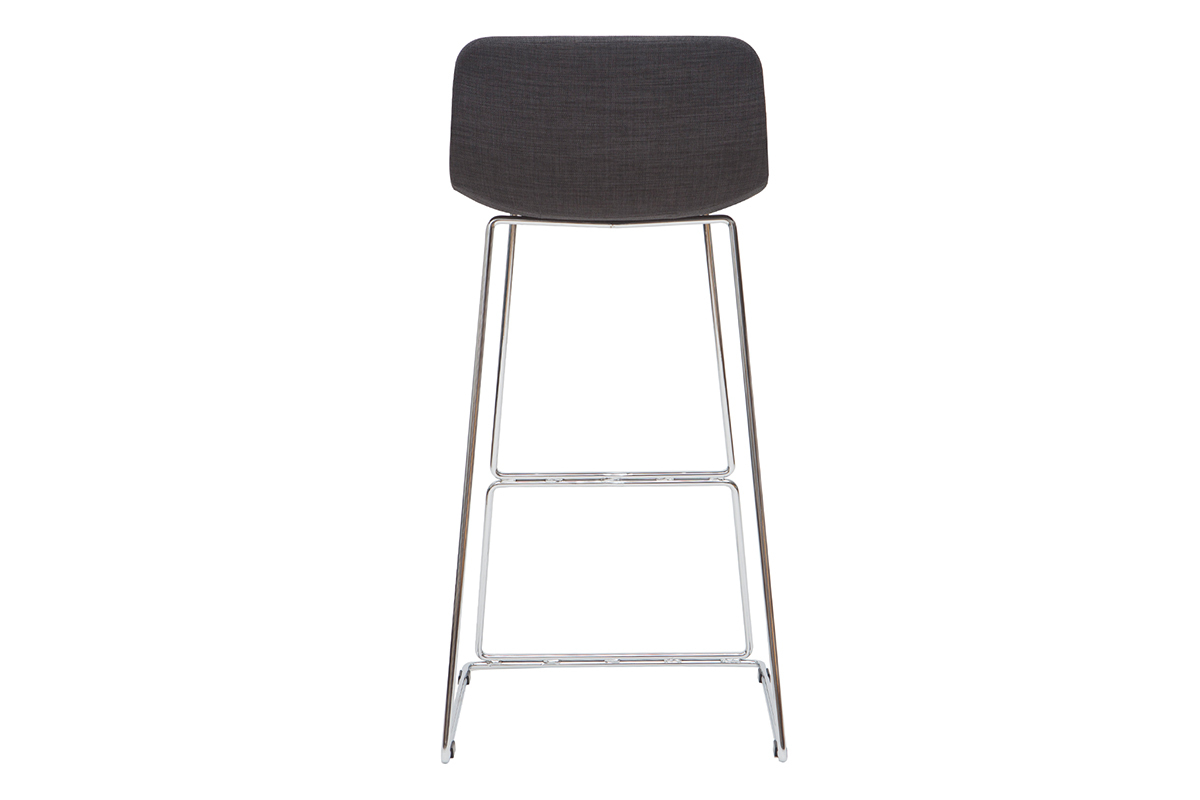 Taburetes de bar tejido gris 75 cm (lote de 2) PALIKAO
