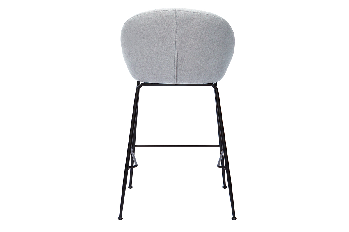 Taburetes de bar tejido gris claro 65 cm (lote de 2) SHERU