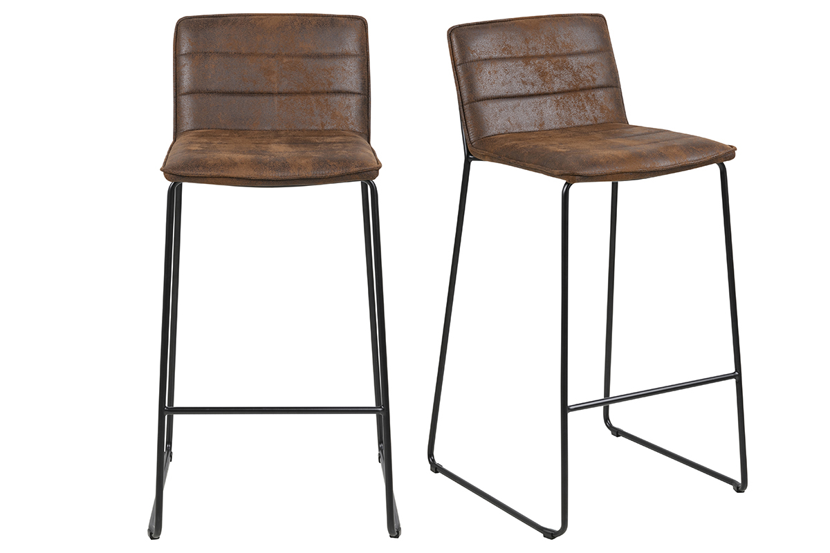 Taburetes de bar vintage marrn (lote de 2) CLINT