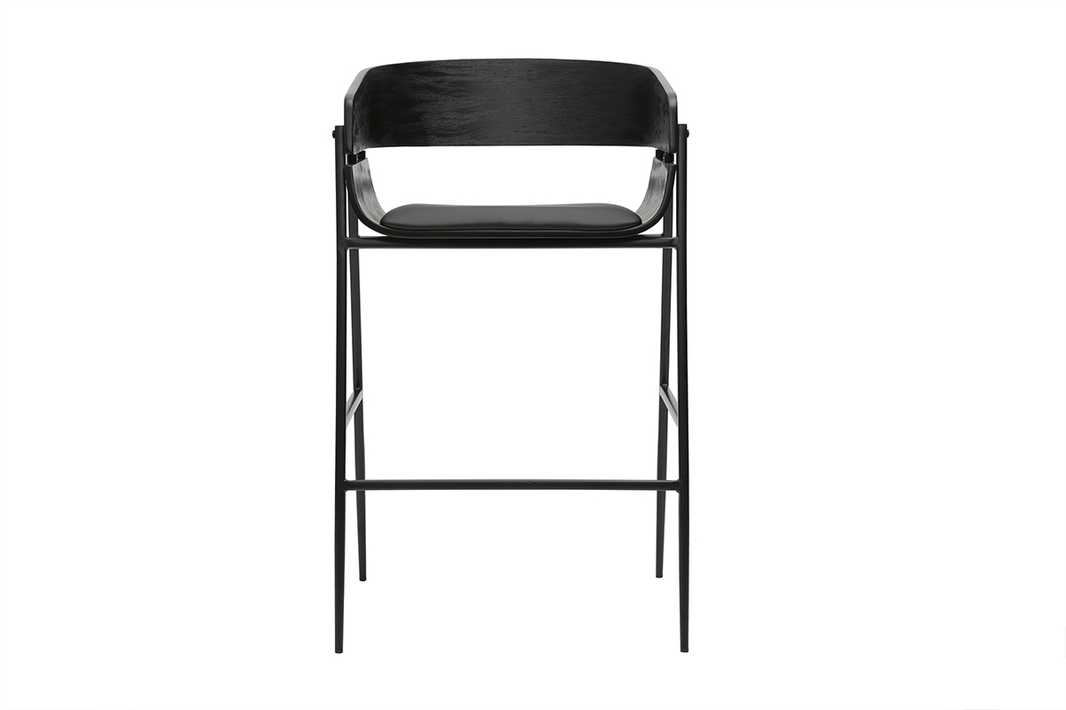 Taburetes de barra de diseo negro (lote de 2) WESS