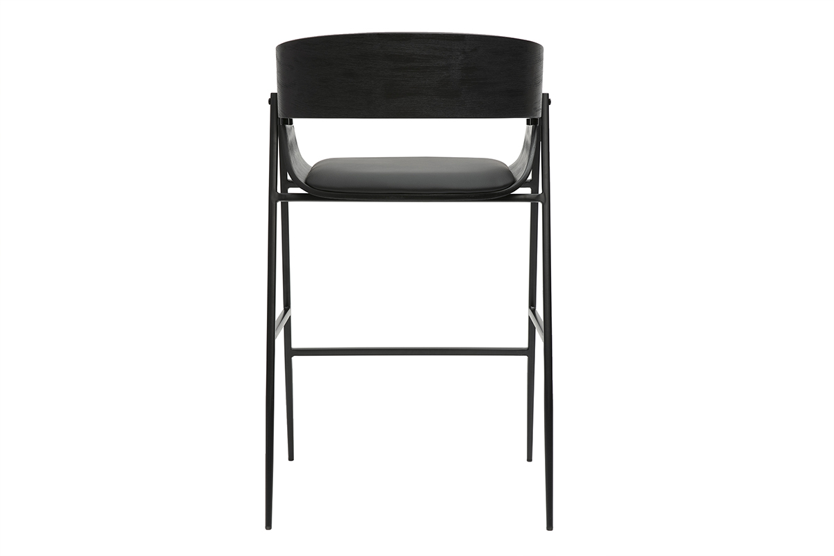 Taburetes de barra de diseo negro (lote de 2) WESS