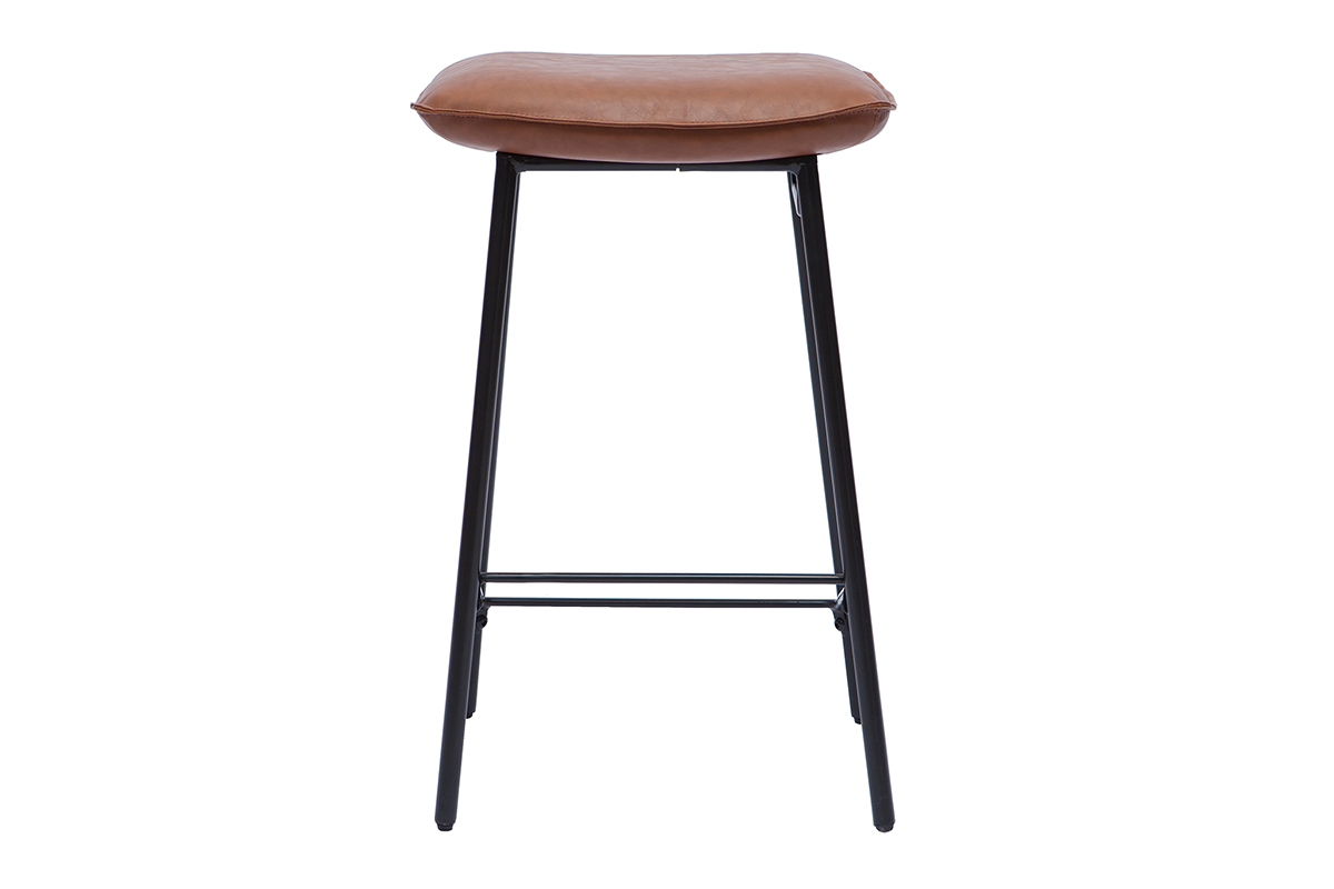 Taburetes de cocina de estilo industrial marrn (set de 2) DORY
