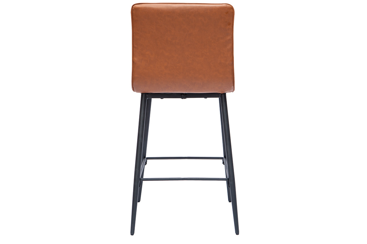 Taburetes de cocina estilo vintage marrn (set de 2), 62 cm de altura, FARELL