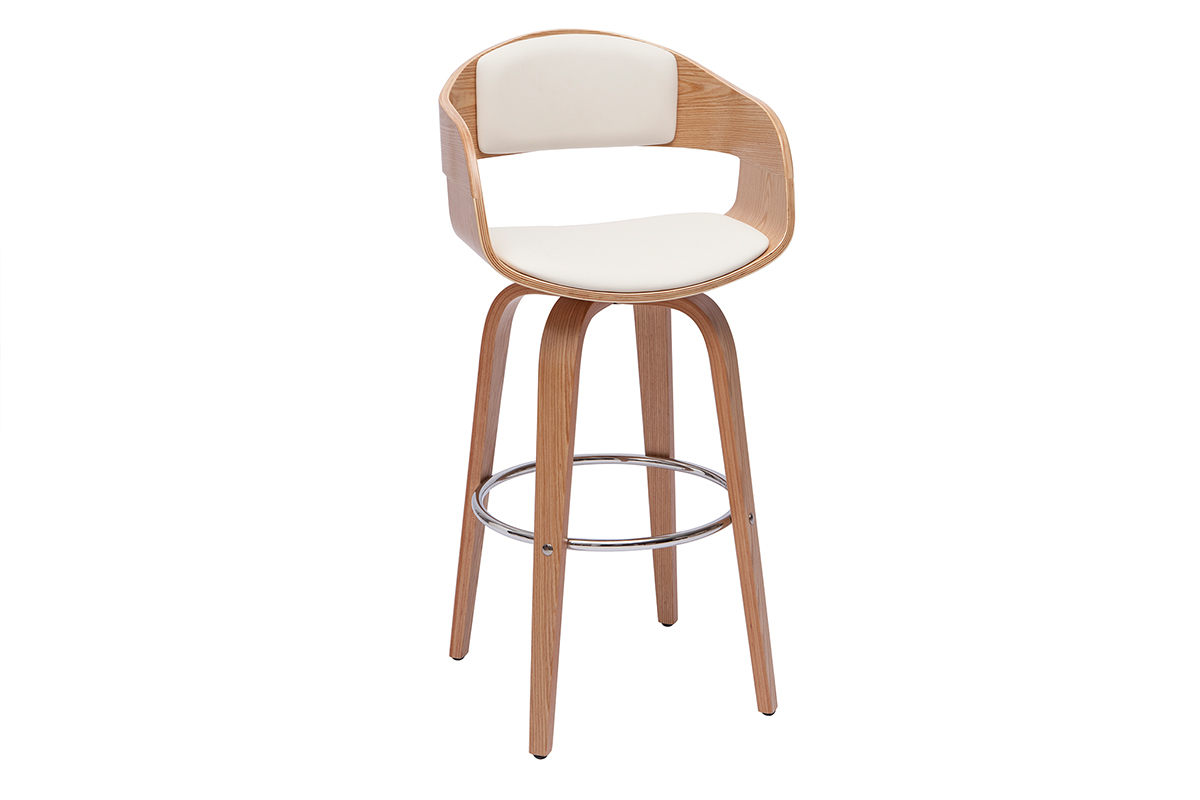 Taburetes de cocina nrdicos con giro 360 de madera clara 67cm GAO