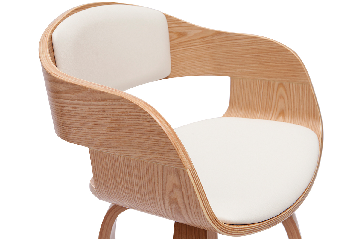 Taburetes de cocina n�rdicos con giro 360� de madera clara 67�cm GAO