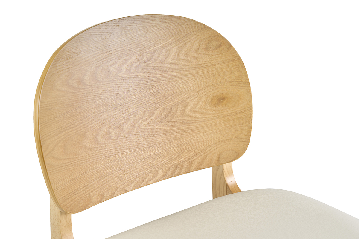Carpeta de madera de fresno claro de los taburetes escandinavos ELTON, vista de perfil