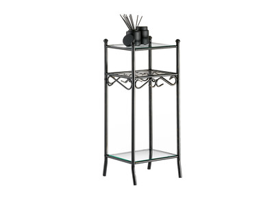 Telefonera FLORENCE de acero y de cristal templado