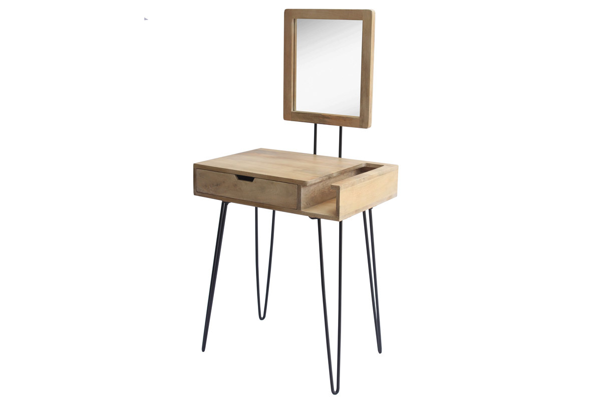 Tocador moderno en mango con patas horquilla metal VIBES