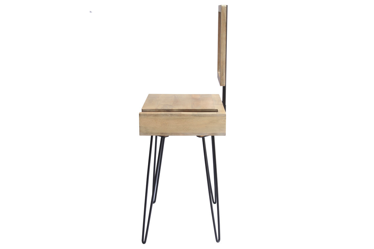 Tocador moderno en mango con patas horquilla metal VIBES