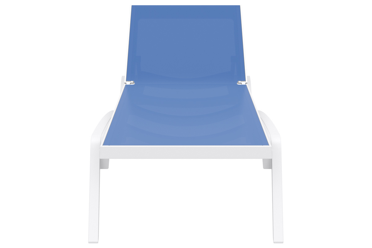 Tumbona ajustable azul con ruedas CORAIL