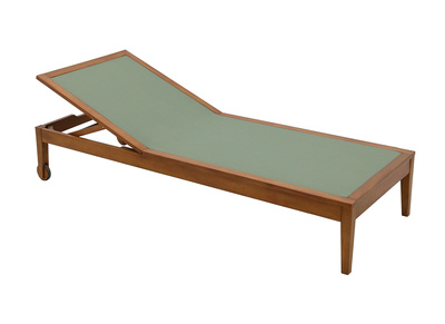 Tumbona verde caqui y madera maciza NAVEEN