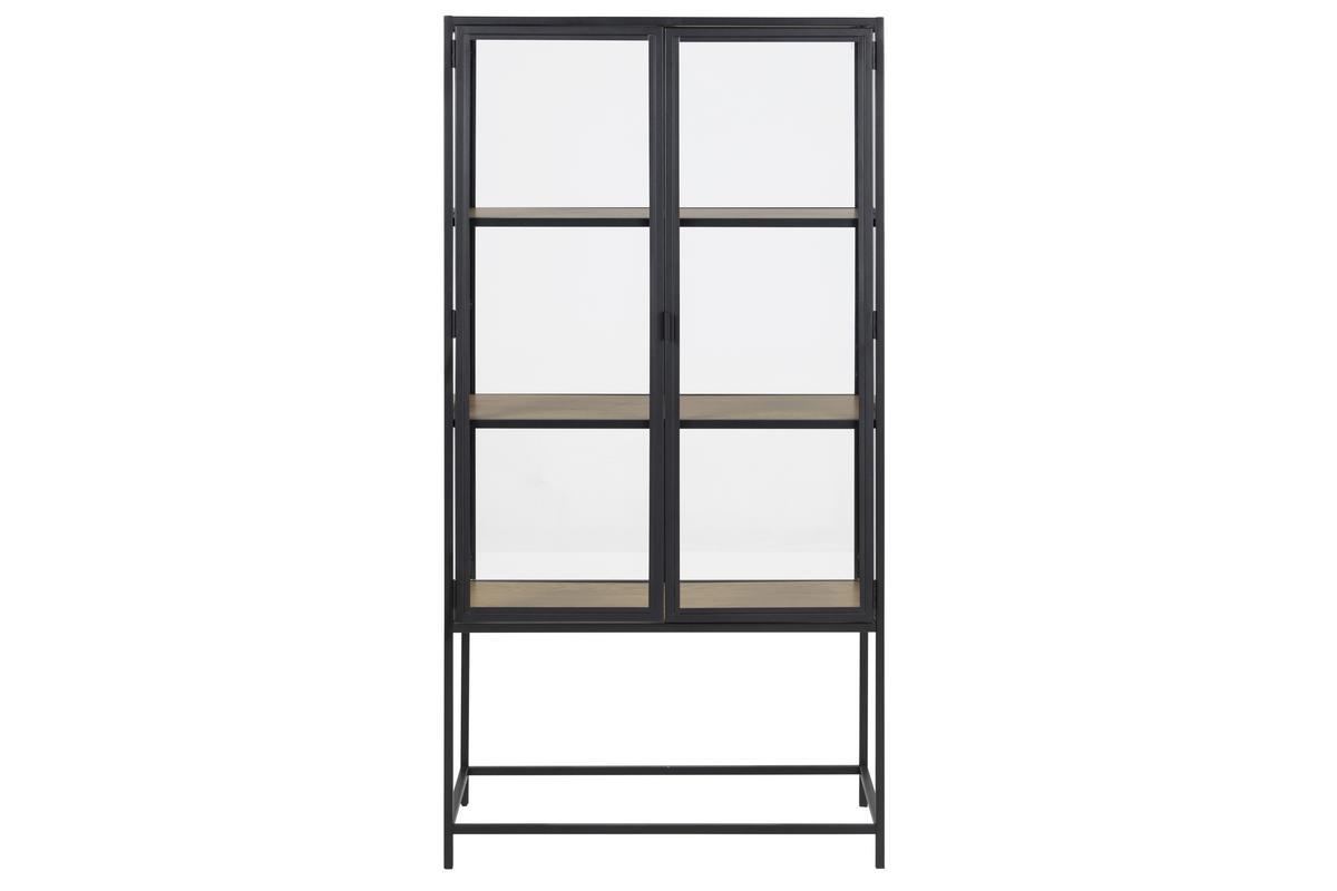 Vitrina en cristal, madera y metal A150 cm - TRESCA