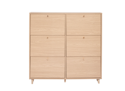 Zapatero con acabado de roble claro 126 cm SILVESTRE