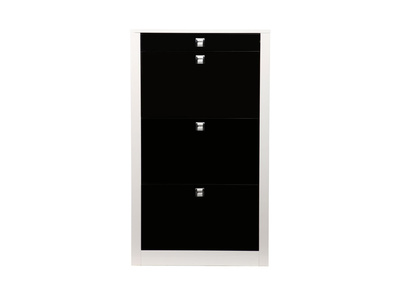 Zapatero de dise&ntilde;o lacado negro DEVA